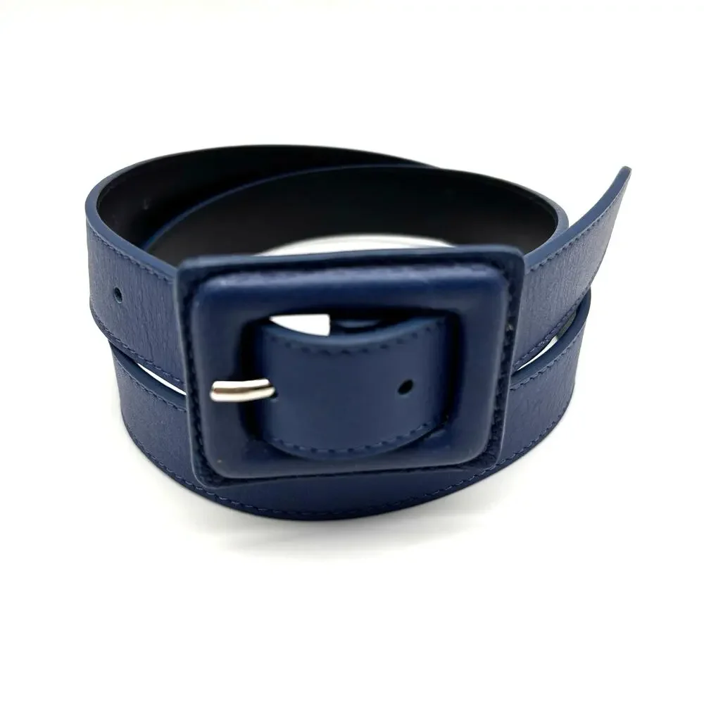 NEW B-Low the Belt Ana Vibrant Mini Royal Blue Leather Waist Belt S 28-34